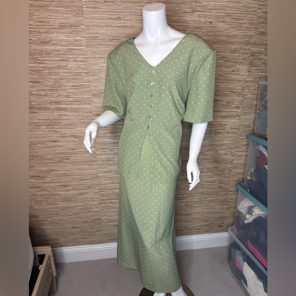 Kathie Lee Plus Size 90s polka dot dress